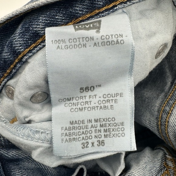 Levis 560 Comfort Fit Blue Jeans Men's 32X36 See Pics For Full Measurements - Picture 5 of 12